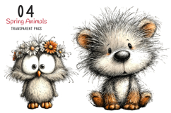 Whimsical Spring Animals Clipart Product Image 1
