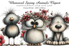 Whimsical Spring Animals Clipart Product Image 1