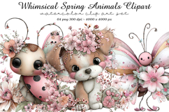 Whimsical Spring Animals Clipart Product Image 1