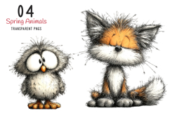 Whimsical Spring Animals Clipart Product Image 1