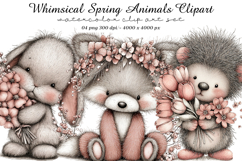 Whimsical Spring Animals Clipart Product Image 1