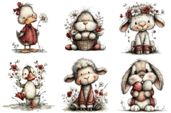 Whimsical Spring Animals Clipart Bundle Product Image 2