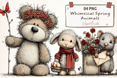 Whimsical Spring Animals Clipart Product Image 1