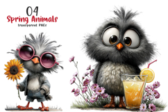 Whimsical Spring Animals Clipart Product Image 1