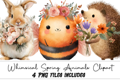 Whimsical Spring Animals Clipart Product Image 1