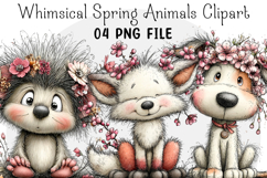 Whimsical Spring Animals Clipart Product Image 1
