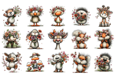 Whimsical Spring Animals Clipart Product Image 2