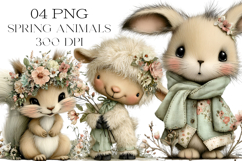 Whimsical Spring Animals Clipart Product Image 1
