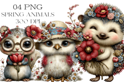 Whimsical Spring Animals Clipart Product Image 1