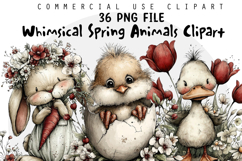 Whimsical Spring Animals Clipart Bundle Product Image 1