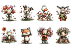 Whimsical Spring Animals Clipart Product Image 3