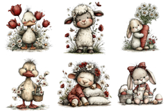 Whimsical Spring Animals Clipart Bundle Product Image 4