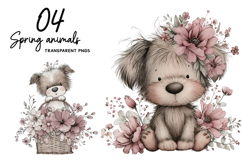 Whimsical spring animals clipart Product Image 1