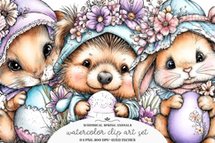 Whimsical Spring Animals Clipart - Spring Animals Png Product Image 1
