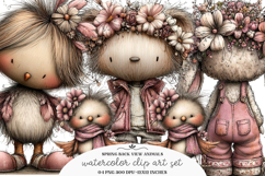Whimsical spring back view animals - Whimsical spring Png Product Image 1