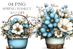 Whimsical Spring Basket Clipart Product Image 1