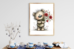 Whimsical Spring Bear Clipart Product Image 3