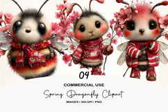 Whimsical Spring Bee Clipart Product Image 1