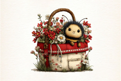 Whimsical Spring Bee Clipart Product Image 2