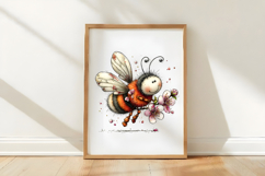 Whimsical Spring Bee Clipart Product Image 3