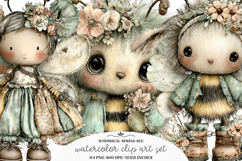 Whimsical spring bee clipart - spring bee Png Product Image 1
