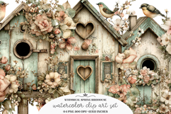Whimsical spring birdhouse clipart - spring birdhouse Png Product Image 1