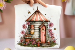 Whimsical Spring Birds House Clipart Product Image 2