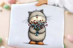 Whimsical Spring Blue Cats Clipart Product Image 3
