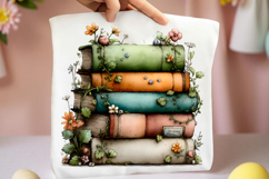 Whimsical Spring Book Stack Clipart Product Image 2