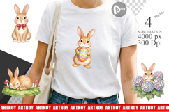 Whimsical Spring Bunny Sublimation Product Image 1