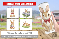 Whimsical Spring Bunny Art Tumbler Product Image 1