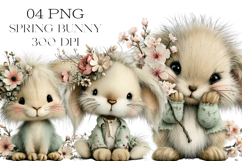 Whimsical Spring Bunny Clipart Product Image 1