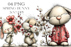 Whimsical Spring Bunny Clipart Product Image 1