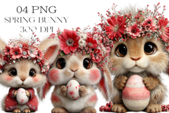Whimsical Spring Bunny Clipart Product Image 1
