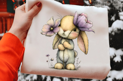 Whimsical Spring Bunny Clipart Product Image 2