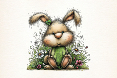 Whimsical Spring Bunny Clipart PNG Product Image 2