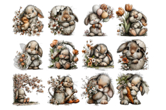 Whimsical Spring Bunny Clipart Product Image 3