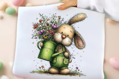 Whimsical Spring Bunny Clipart PNG Product Image 3