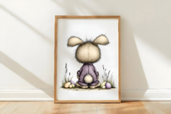 Whimsical Spring Bunny Clipart Product Image 3