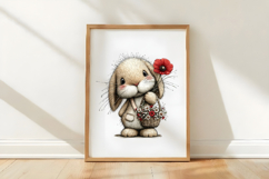 Whimsical Spring Bunny Clipart Product Image 3