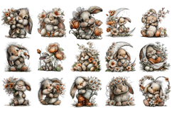 Whimsical Spring Bunny Clipart Product Image 4