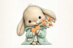 Whimsical Spring Bunny Clipart Png Product Image 2