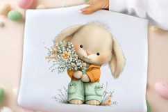 Whimsical Spring Bunny Clipart Png Product Image 3