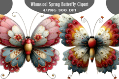 Whimsical Spring Butterfly Clipart PNG Product Image 1