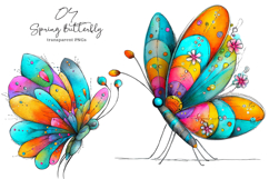 Whimsical Spring Butterfly Clipart Product Image 1