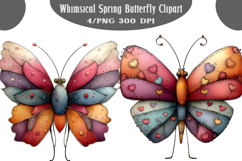 Whimsical Spring Butterfly Clipart Product Image 1