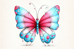 Whimsical Spring Butterfly Clipart Product Image 2