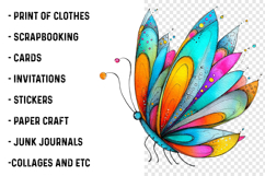 Whimsical Spring Butterfly Clipart Product Image 2