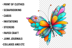 Whimsical Spring Butterfly Clipart Product Image 2