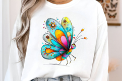 Whimsical Spring Butterfly Clipart Product Image 3